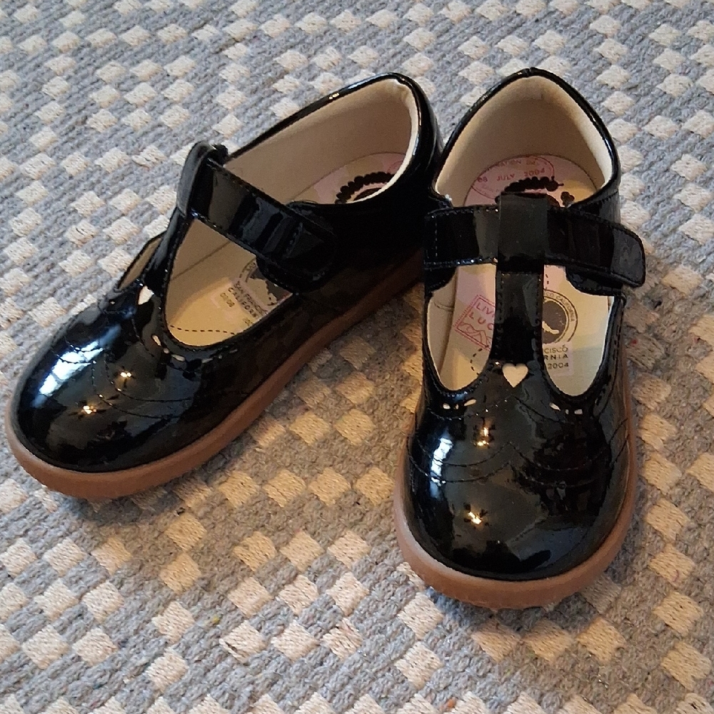 Livie & Luca Black Patent Leather Kids Dress Shoes